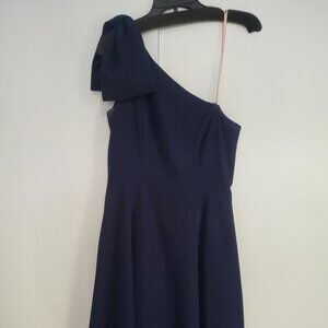 One shoulder bow cocktail dress